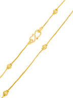 City Girl Jewellery 24 Inch Gold Plated Beaded Chain Necklace for Women | 6g Lightweight | Elegant Daily Wear Fashion Chain | Traditional & Casual Jewellery | Gift for Women & Girls