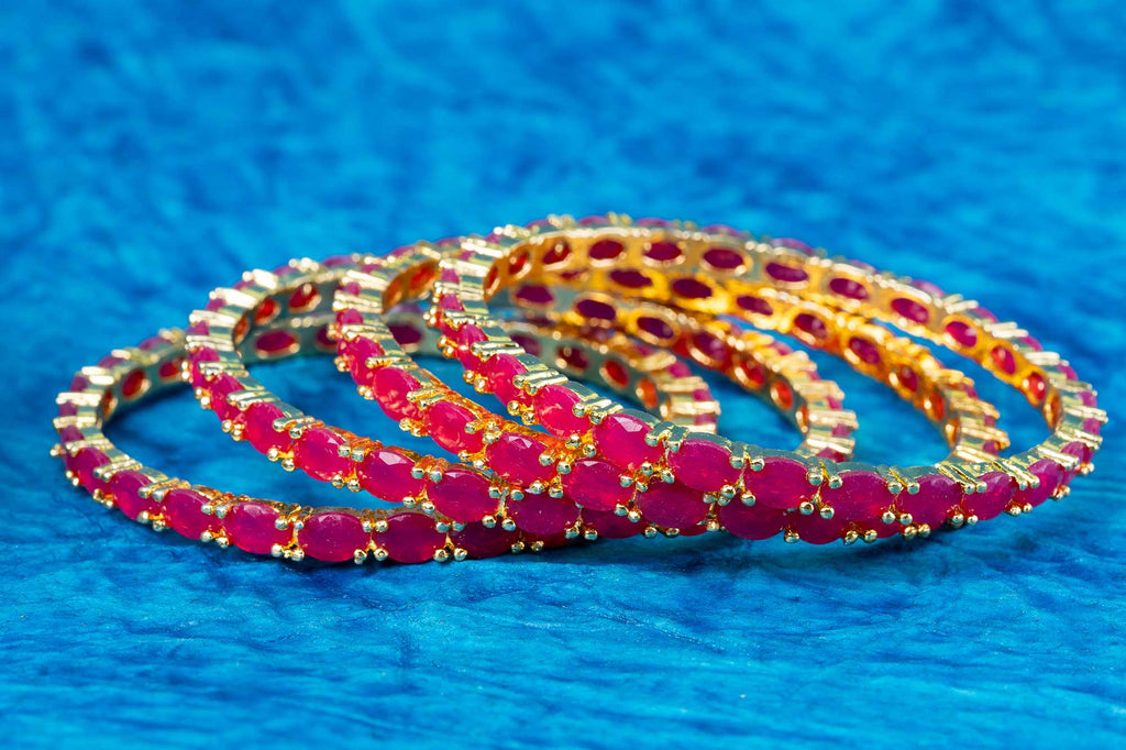 American Diamond Bangle – Radiant Collection (Pack of 4)