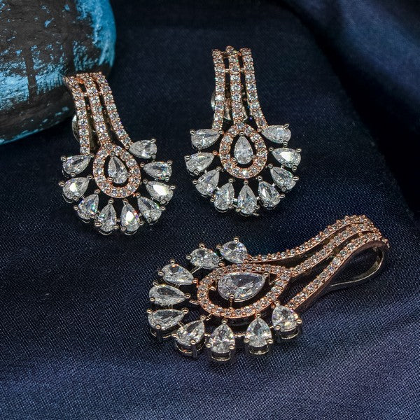 City Girl AD Brass Royal Grace Pendant Set
