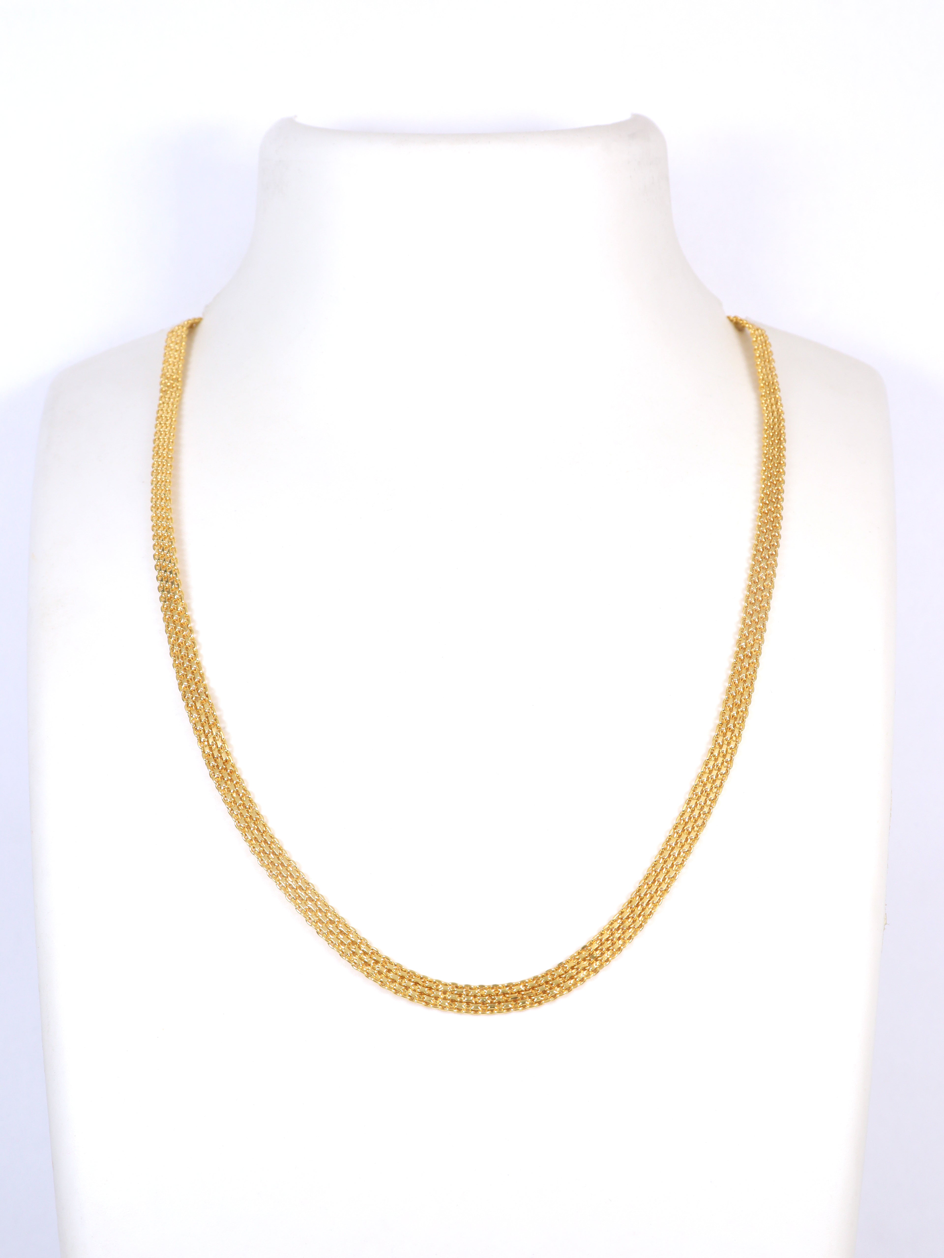City Girl 24 CT Gold Plated Anti Tarnish 20 inch Copper Chain for Men and Women.(CN 50)