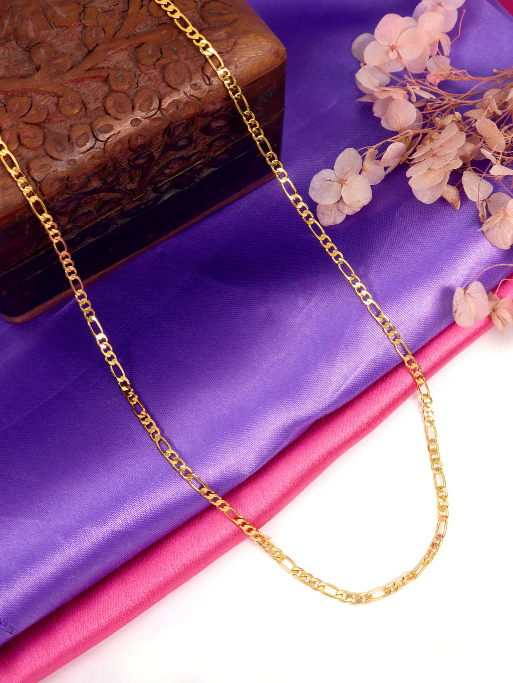 City Girl 24 CT Gold Plated Anti Tarnish 24 inch Copper Chain for Men and Women.(CN 4068)