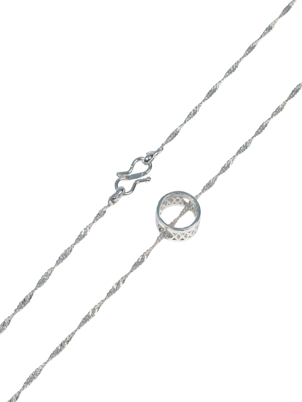 City Girl Rhodium Plated Circular Ring Pendant for Girls | 18 Inch Minimal Necklace | Elegant Daily Wear| Lightweight Minimal Jewellery | Copper Base Metal | Elegant Minimalist Daily Wear Jewellery | Hypoallergenic & Nickel Free