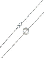 City Girl Rhodium Plated Circular Ring Pendant for Girls | 18 Inch Minimal Necklace | Elegant Daily Wear| Lightweight Minimal Jewellery | Copper Base Metal | Elegant Minimalist Daily Wear Jewellery | Hypoallergenic & Nickel Free