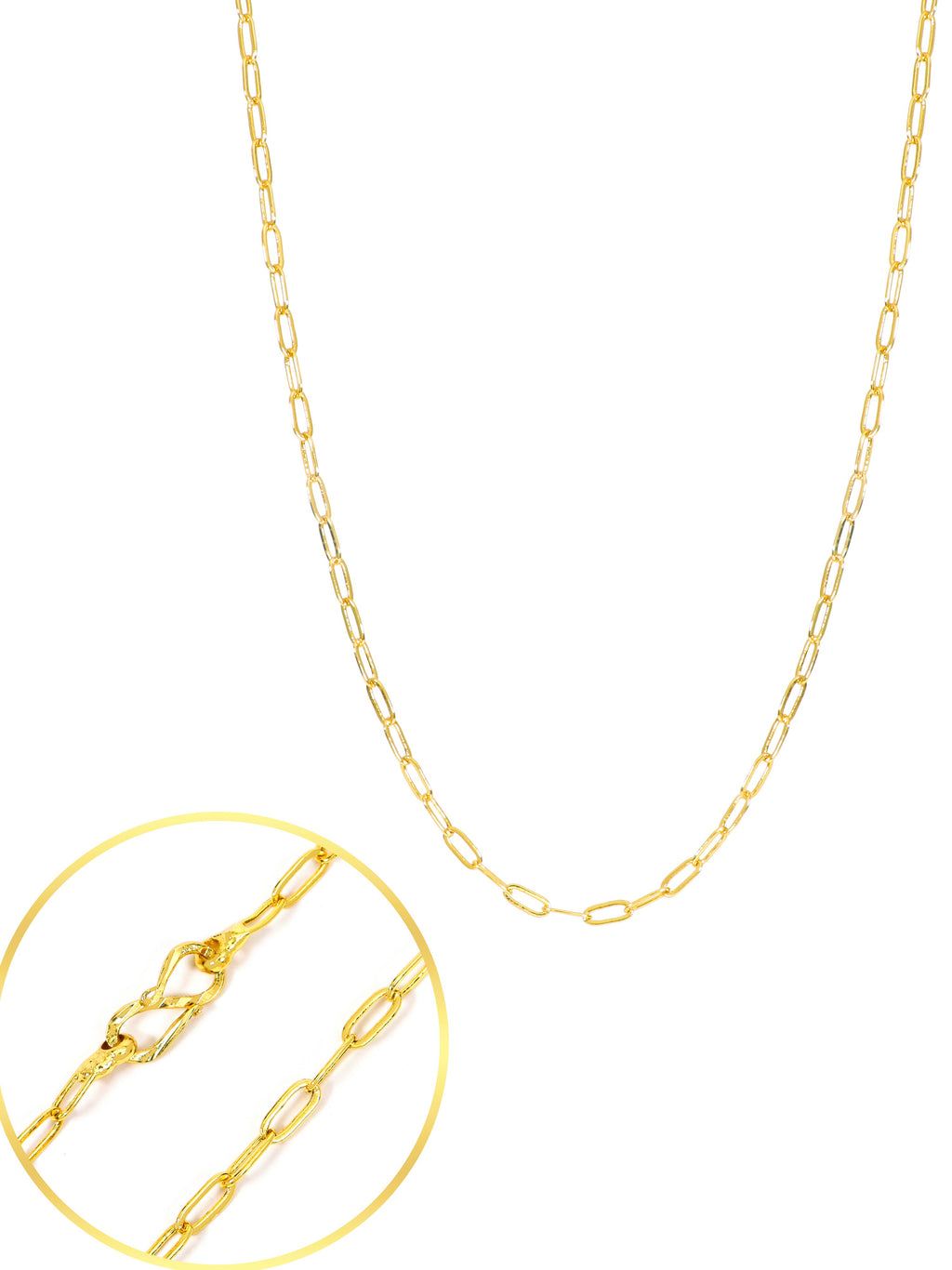 City Girl Jewellery 24CT Gold Plated Chain for Women & Girls | 20 Inch Lightweight Copper Chain Necklace | Gold Replica Daily Wear Necklace | Skin Friendly, Rash Free, Durable Fashion Jewellery for Casual, Office & Party Wear
