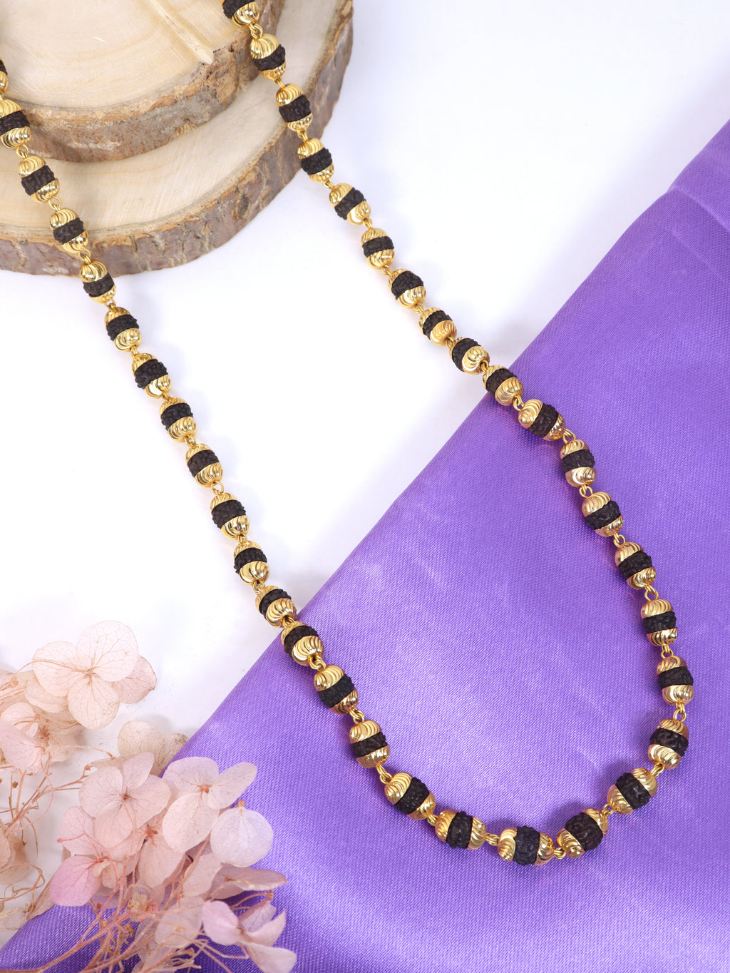 City Girl 24 CT Gold Plated 24 inch Copper Chain for Men.(RUD MALA 001)