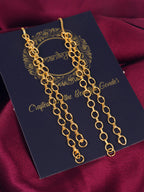 City Girl Kadi Chain Extension Pair Gold Plated | Adjustable Necklace Extender for Chokers, Jewellery Sets & Small Closures | Pair of 2 | Fashion Jewellery Accessory