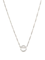 City Girl Rhodium Plated Circular Ring Pendant for Girls | 18 Inch Minimal Necklace | Elegant Daily Wear| Lightweight Minimal Jewellery | Copper Base Metal | Elegant Minimalist Daily Wear Jewellery | Hypoallergenic & Nickel Free
