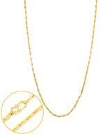 City Girl Jewellery 24CT Gold Plated Chain for Women & Girls | 24 Inch Lightweight Copper Chain Necklace | Gold Replica Daily Wear Necklace | Skin Friendly, Rash Free, Durable Fashion Jewellery for Casual, Office & Party Wear