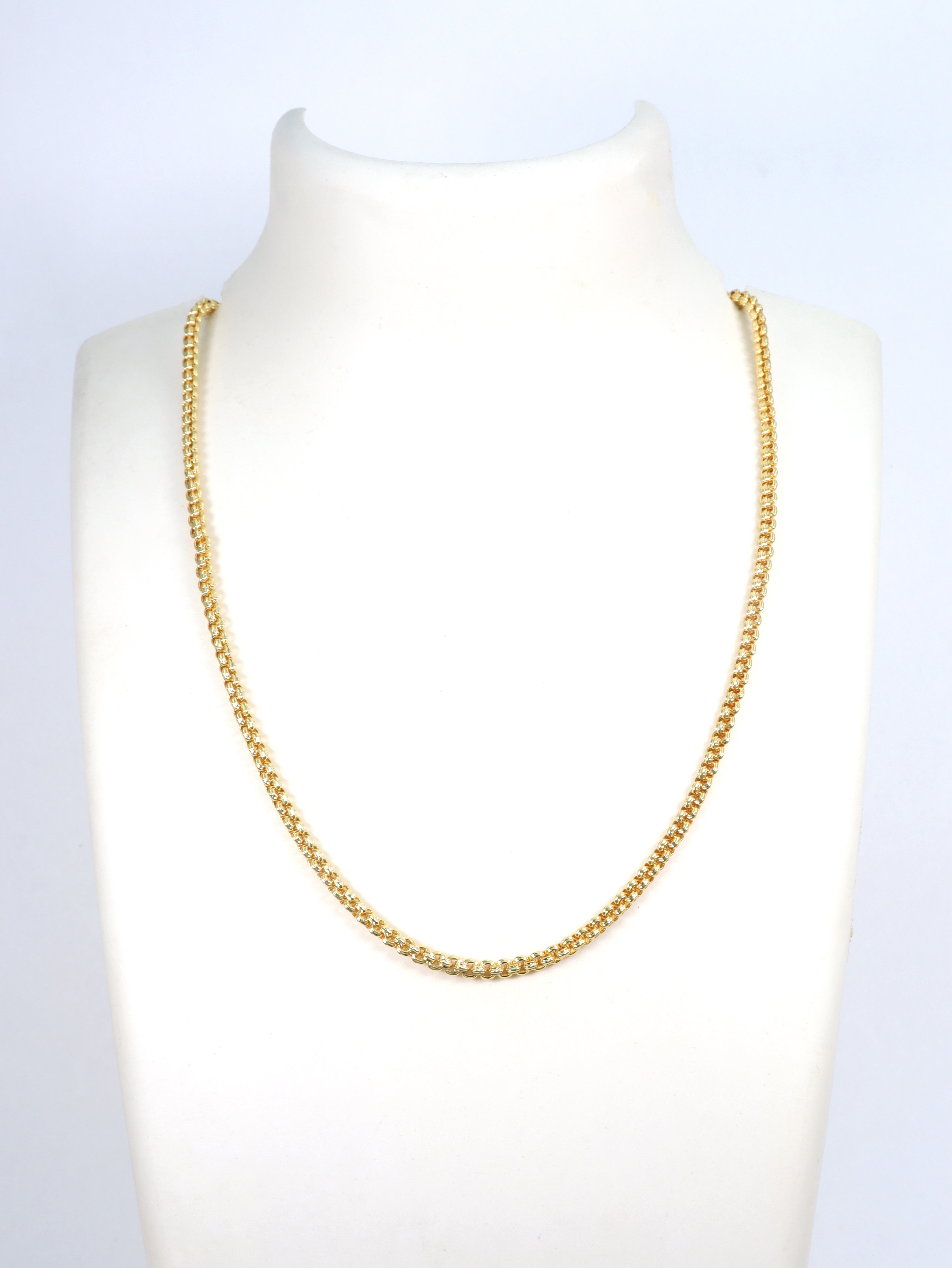 City Girl 24 CT Gold Plated 20 INCH Copper Chain for Men and Women.(CN 1629)