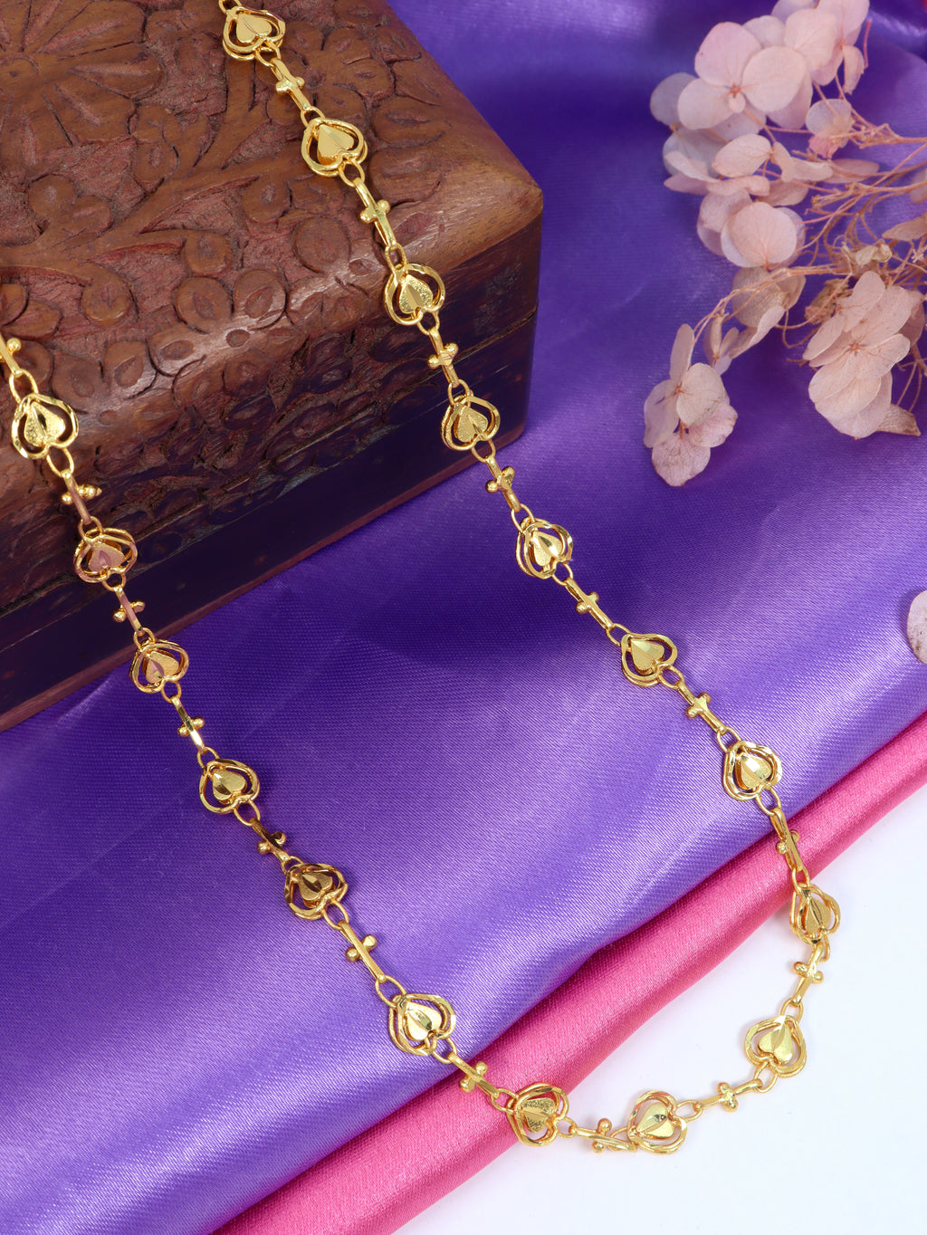 City Girl 24 CT Gold Plated Anti Tarnish 24 inch Copper Chain for Girls and Women.(BGC 005)