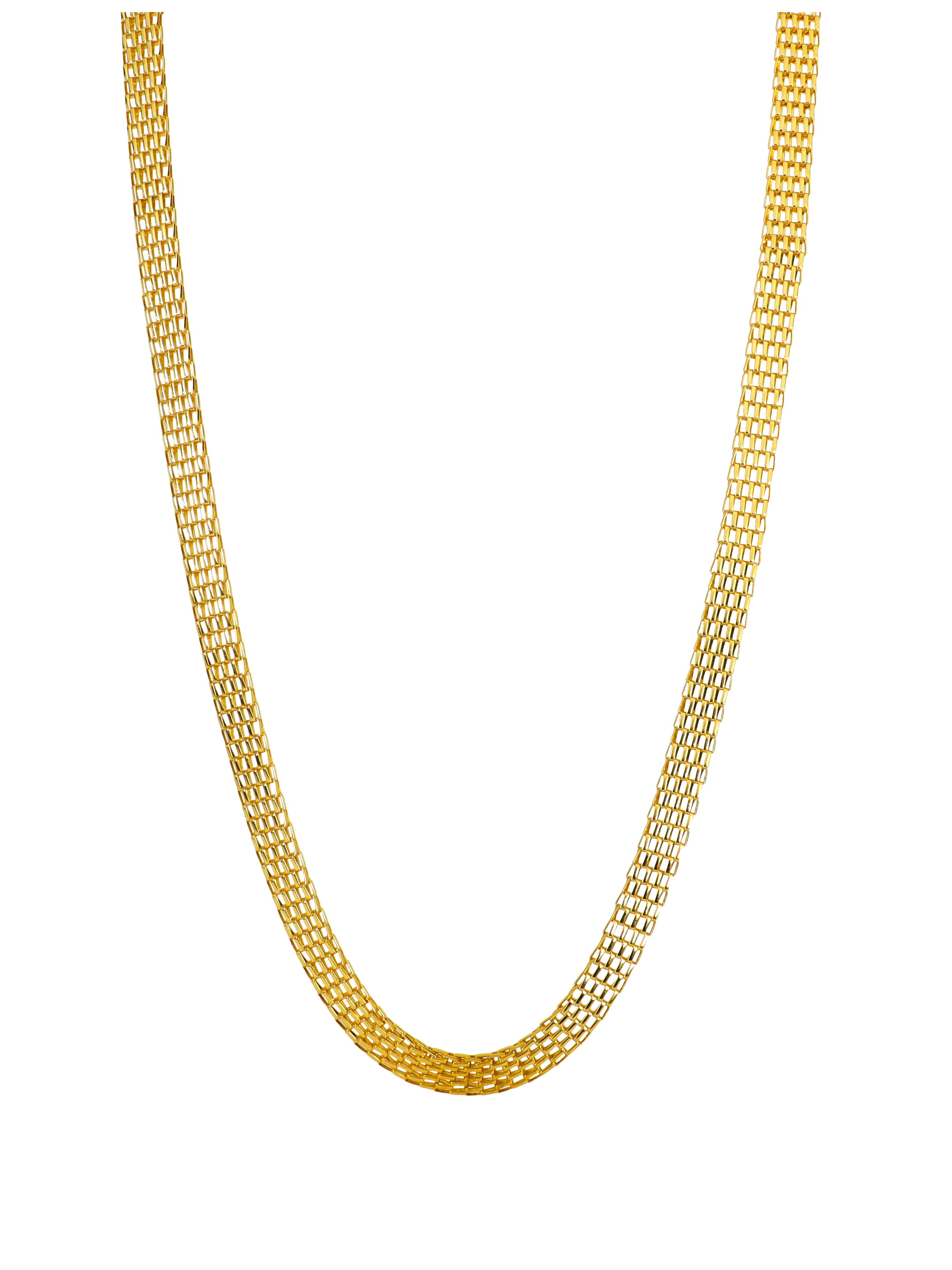 City Girl Jewellery Gold Plated Chain Pack of 2 for Men & Women | 24 Inch Brass Chain Necklace with S Hook Lock | Stylish Western & Fusion Wear Jewellery