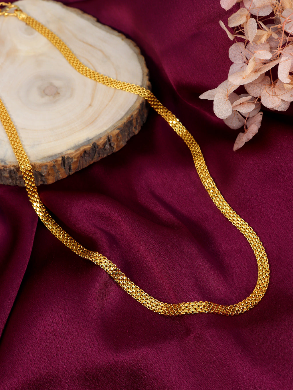 City Girl 24 CT Gold Plated Anti Tarnish 20 inch Copper Chain for Men and Women.(CN 50)