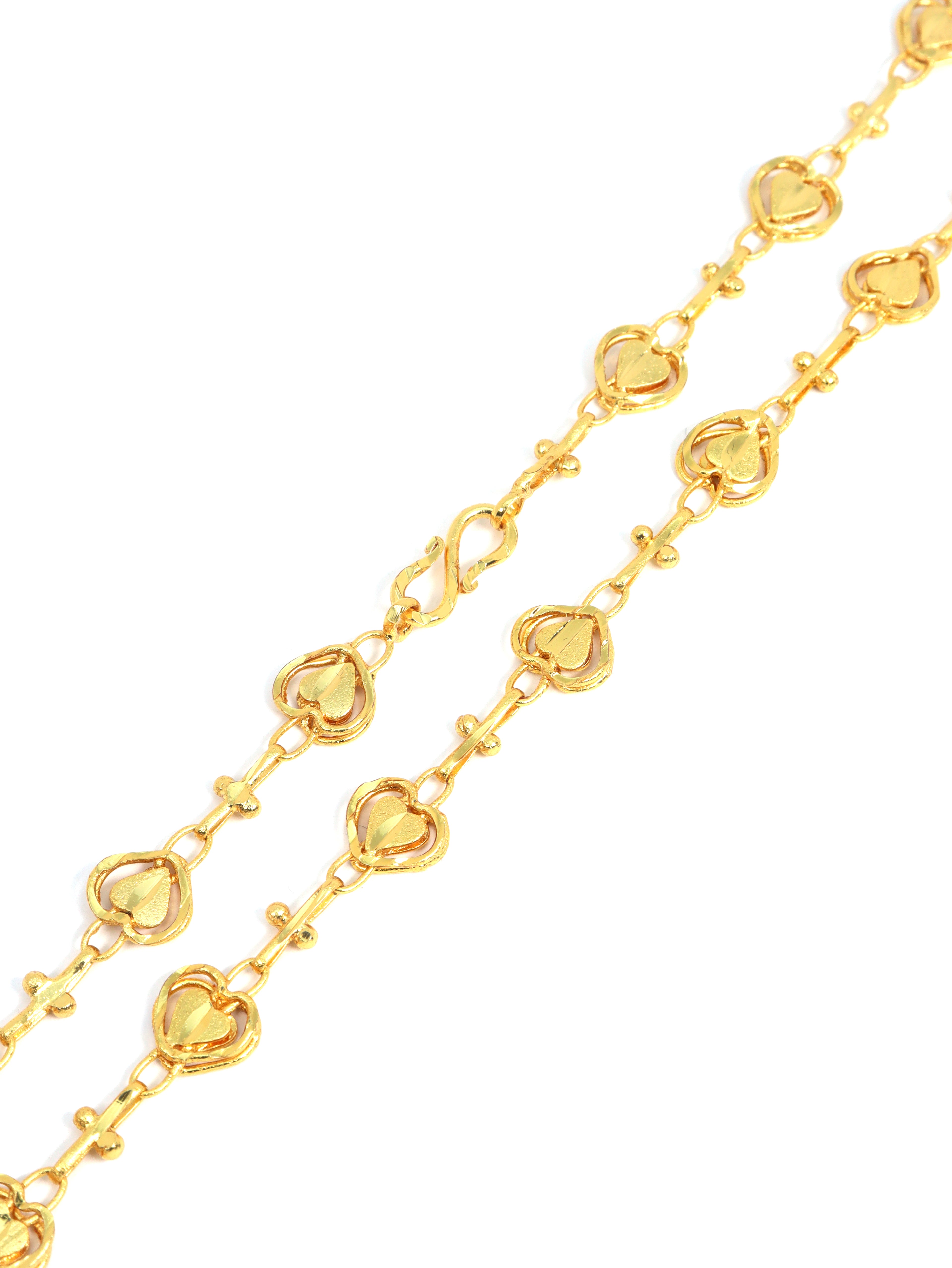 City Girl 24 CT Gold Plated Anti Tarnish 24 inch Copper Chain for Girls and Women.(BGC 005)