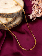 City Girl 24 CT Gold Plated Anti Tarnish 24 inch Copper Chain for Men and Women.(CN 1666)