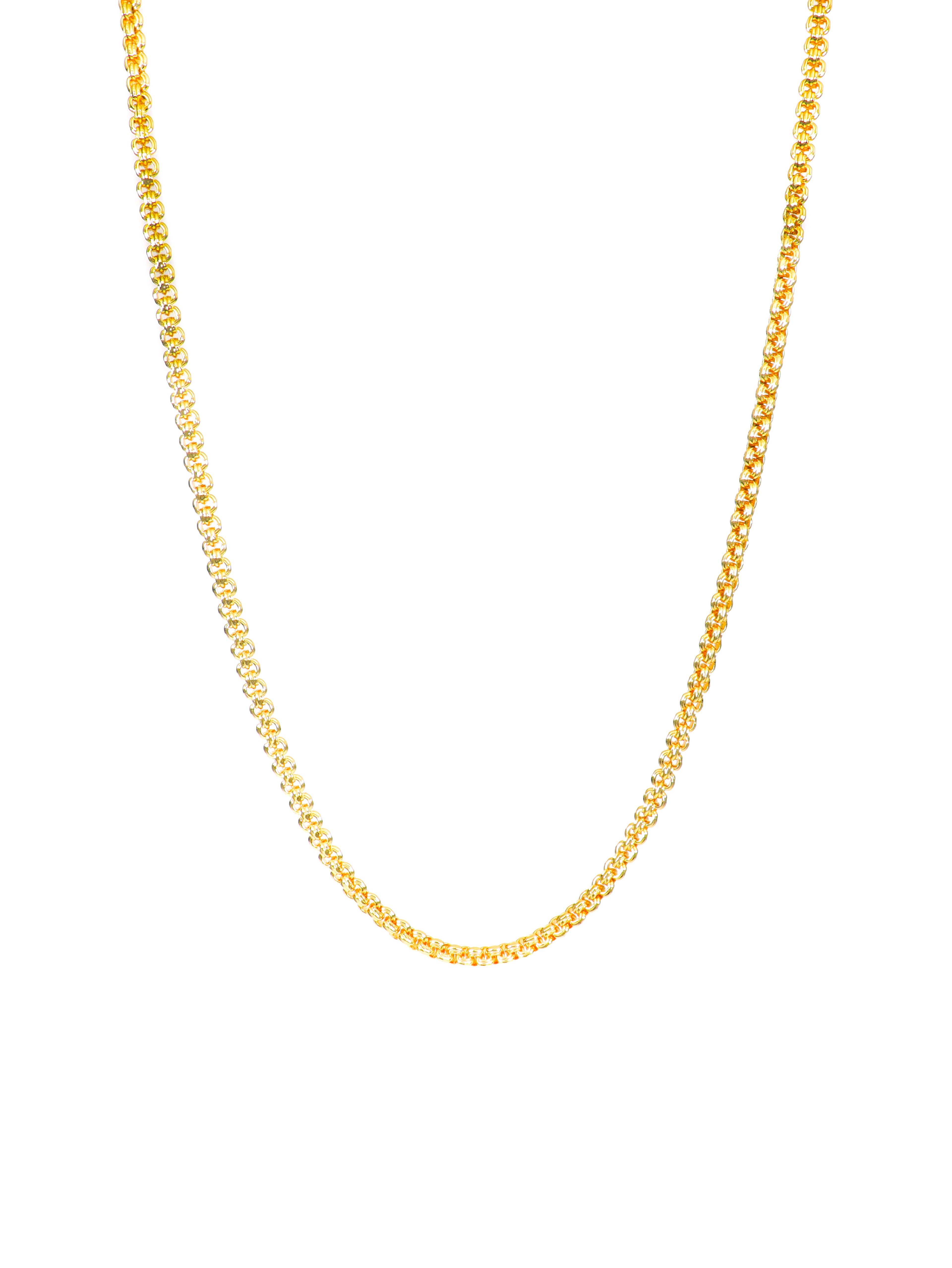 City Girl 24 CT Gold Plated 20 INCH Copper Chain for Men and Women.(CN 1629)