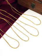 City Girl Pack of 4 Gold Plated Necklace Chains for Women & Girls | 18 Inch Chain Set | Lightweight Daily Wear Jewellery | Elegant Minimalist Fashion Chains | Gold Tone Necklace Combo Pack