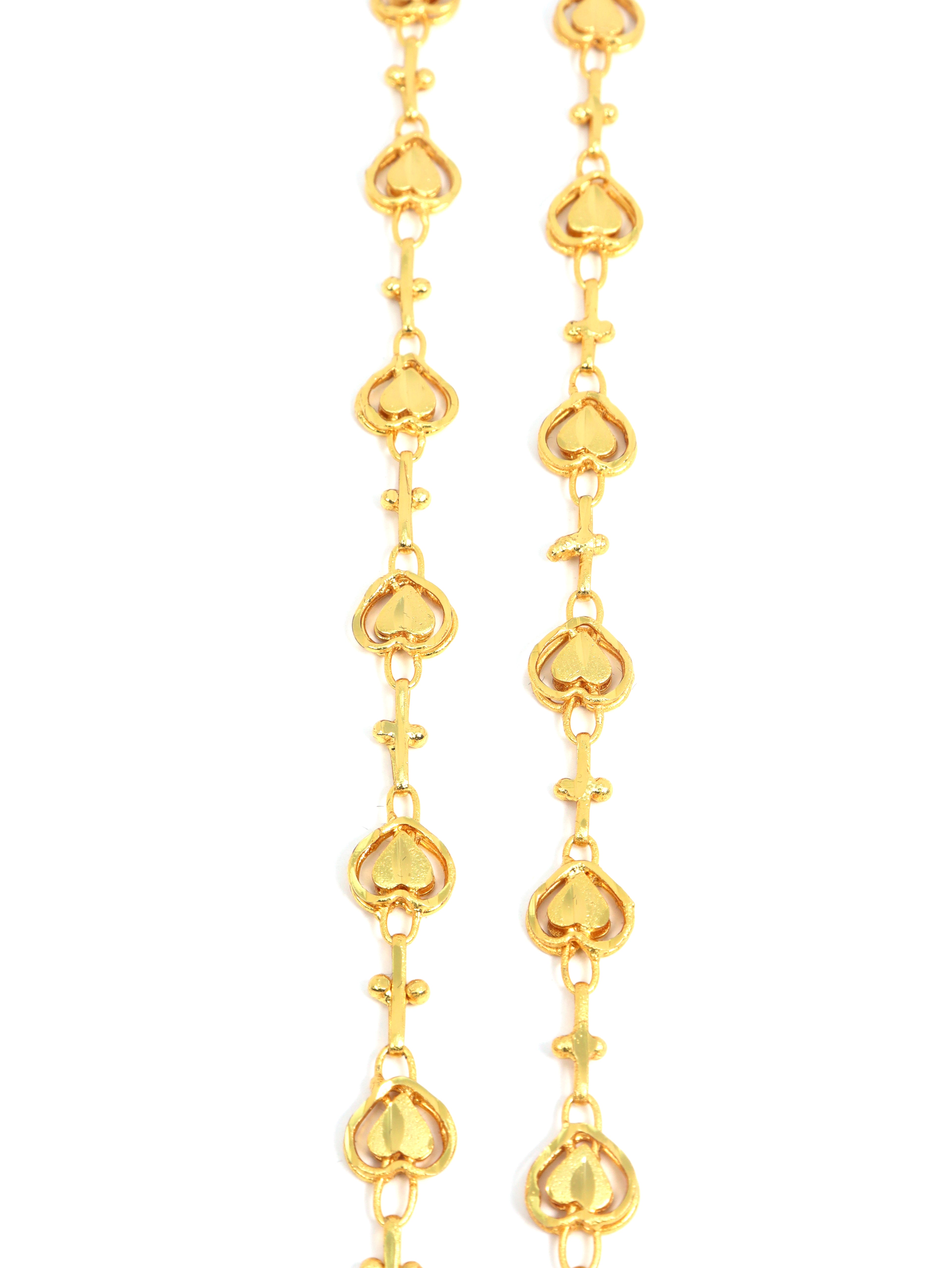 City Girl 24 CT Gold Plated Anti Tarnish 24 inch Copper Chain for Girls and Women.(BGC 005)