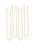 City Girl Pack of 4 Gold Plated Necklace Chains for Women & Girls | 18 Inch Chain Set | Lightweight Daily Wear Jewellery | Elegant Minimalist Fashion Chains | Gold Tone Necklace Combo Pack