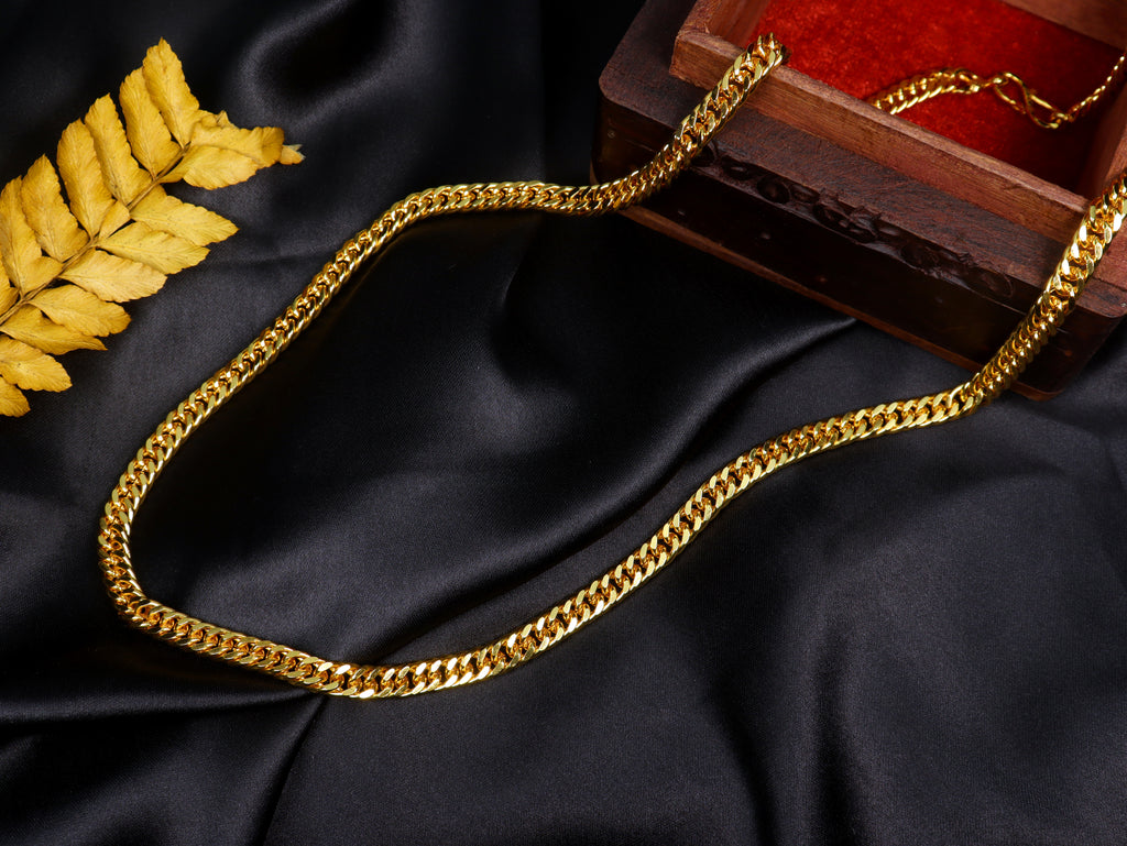 City Girl 24 CT Gold Plated 24 inch Copper Chain for Men.(CN 1699)