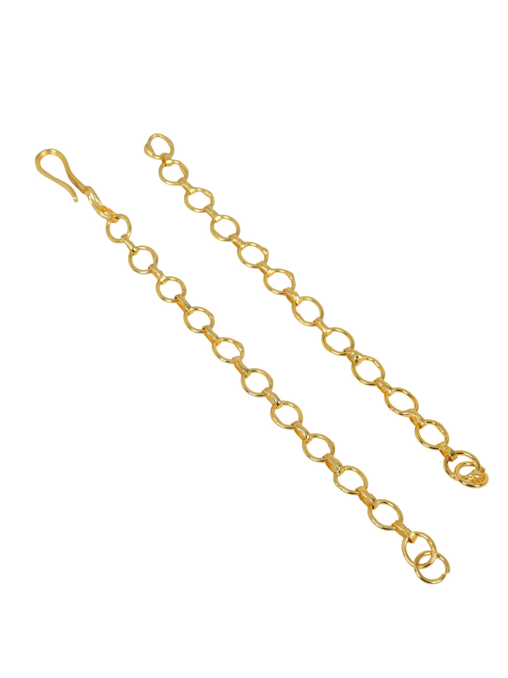 City Girl Kadi Chain Extension Pair Gold Plated | Adjustable Necklace Extender for Chokers, Jewellery Sets & Small Closures | Pair of 2 | Fashion Jewellery Accessory