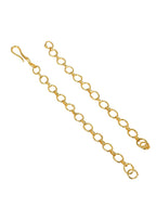 City Girl Kadi Chain Extension Pair Gold Plated | Adjustable Necklace Extender for Chokers, Jewellery Sets & Small Closures | Pair of 2 | Fashion Jewellery Accessory