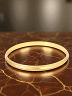 City Girl 24ct Gold Plated Anti Tarnish Iron Kada Bangle Bracelet for Men and Boys. (1 Pc) (KADA 105)