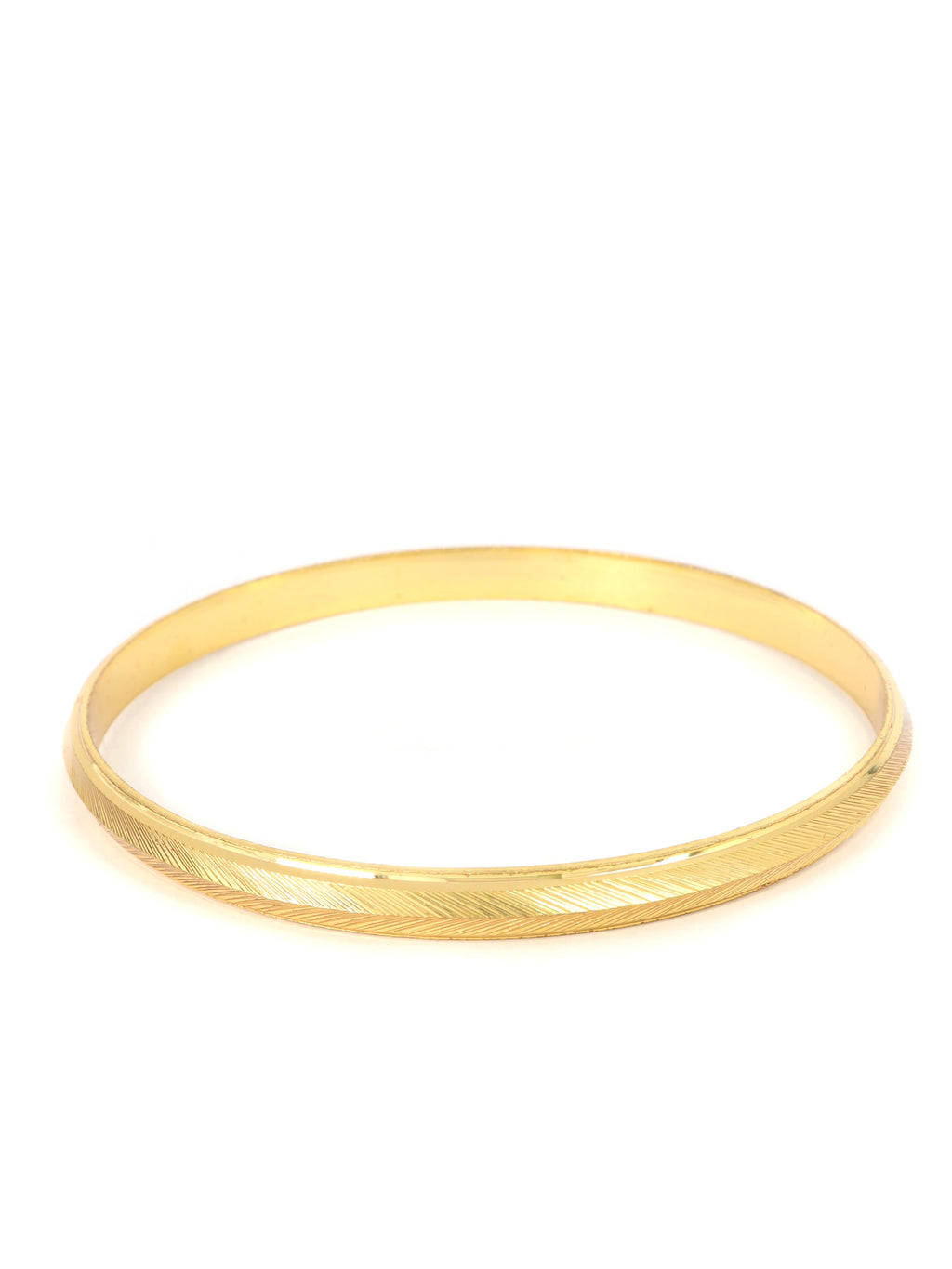 City Girl 24ct Gold Plated Anti Tarnish Iron Kada Bangle Bracelet for Men and Boys. (1 Pc) (KADA 105)