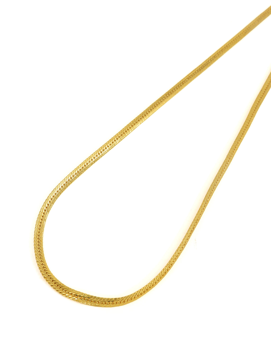 City Girl Premium Gold Plated Flat Cuban Chain for Men | 24 Inch (61 cm) Length | 5 mm Width | Durable Fashion Necklace Chain for Men & Boys | Gold Tone Statement Jewellery