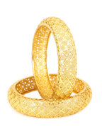 City Girl Traditional Handcrafted Anti Tarnish 24ct Gold Plated Copper Bangle KADA Set For Women and Girls. (2 pcs) (SP 2041)