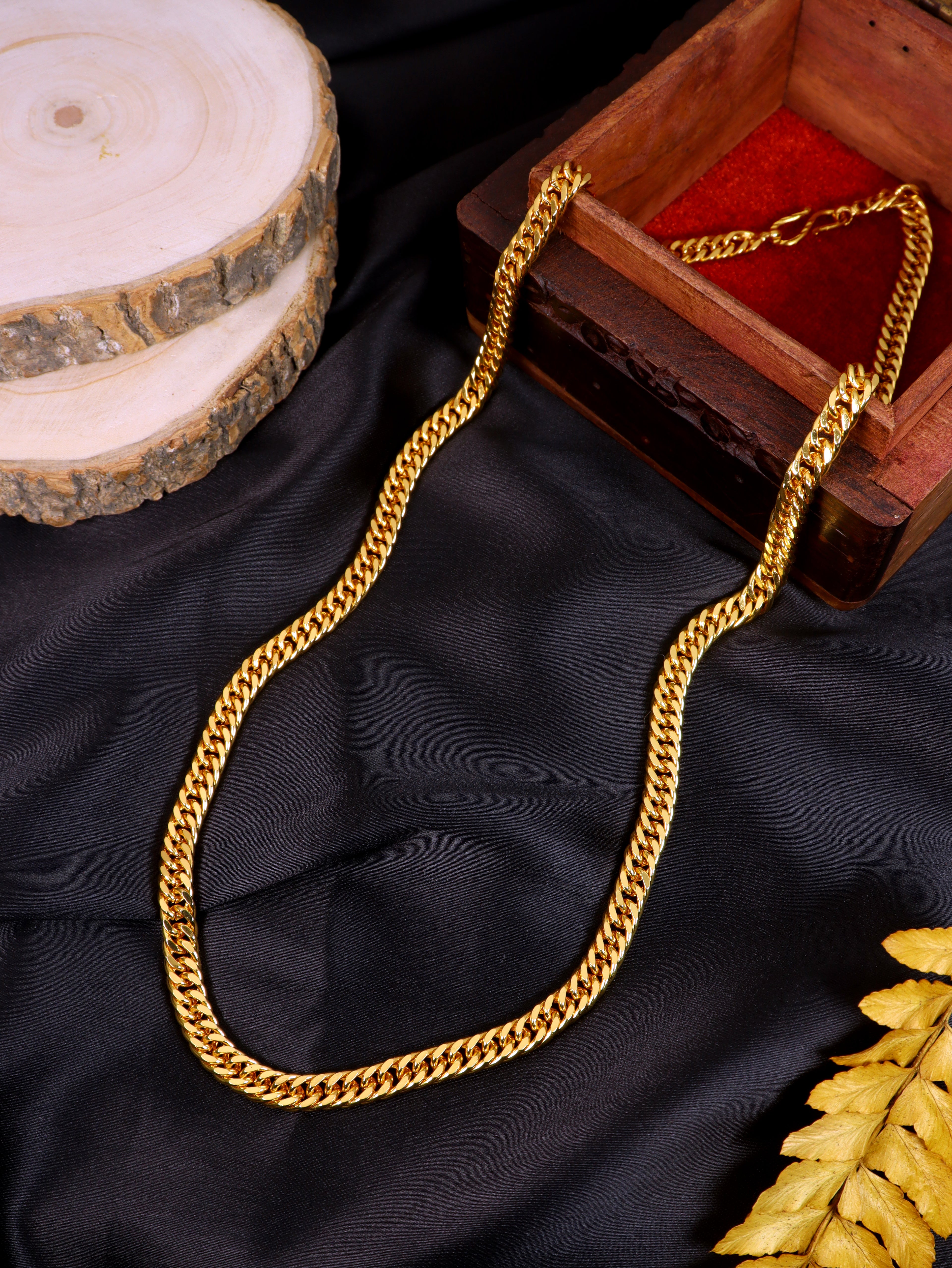 City Girl 24 CT Gold Plated Anti Tarnish 24 inch Copper Chain for Men and Women.(CN 1699)