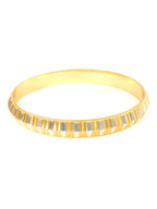 City Girl 24ct Gold And Rhodium Plated Anti Tarnish Iron Kada Bangle Bracelet for Men and Boys. (1 Pc) (KADA 121)