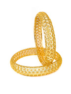 City Girl Traditional Handcrafted Anti Tarnish 24ct Gold Plated Copper Bangle KADA Set For Women and Girls. (2 pcs) (SP 2042)