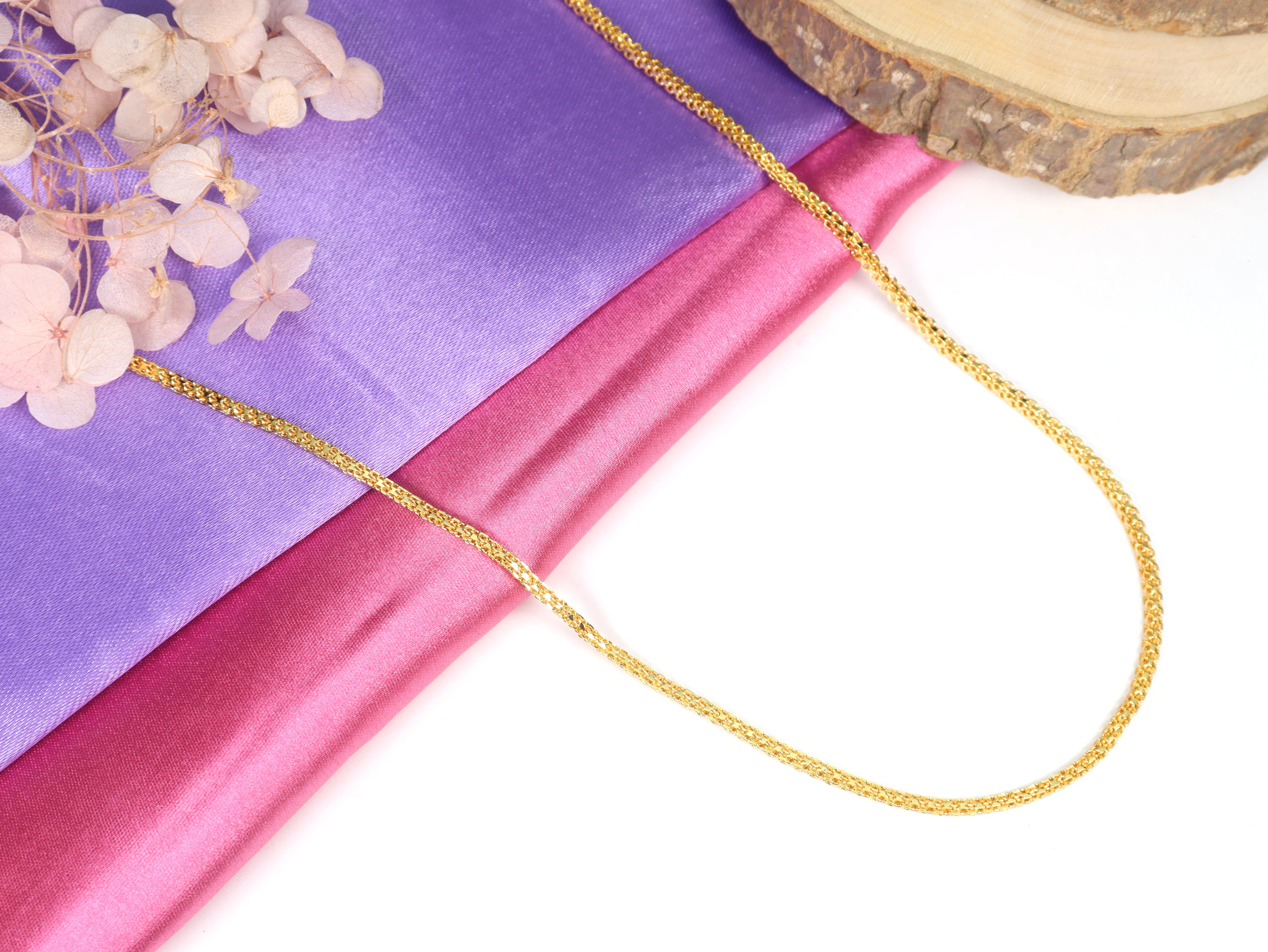 City Girl 24 CT Gold Plated 24 inch Copper Chain for Girls and Women.(CN 3901)