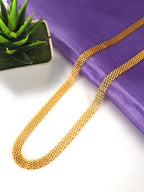 City Girl Jewellery Gold Plated Chain for Men & Women | 24 Inch Brass Chain Necklace with S Hook Lock | Stylish Western & Fusion Wear Jewellery for Daily Wear