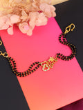City Girl 24ct Gold Plated Copper Minimalistic Hand Mangalsutra Bracelet With Cubic Zirconia Stones For Girls and Women(HAND MS 002)