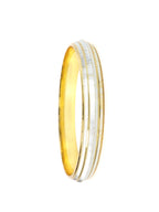 City Girl 24ct Gold And Rhodium Plated Anti Tarnish Iron Kada Bangle Bracelet for Men and Boys. (1 Pc) (KADA 112)