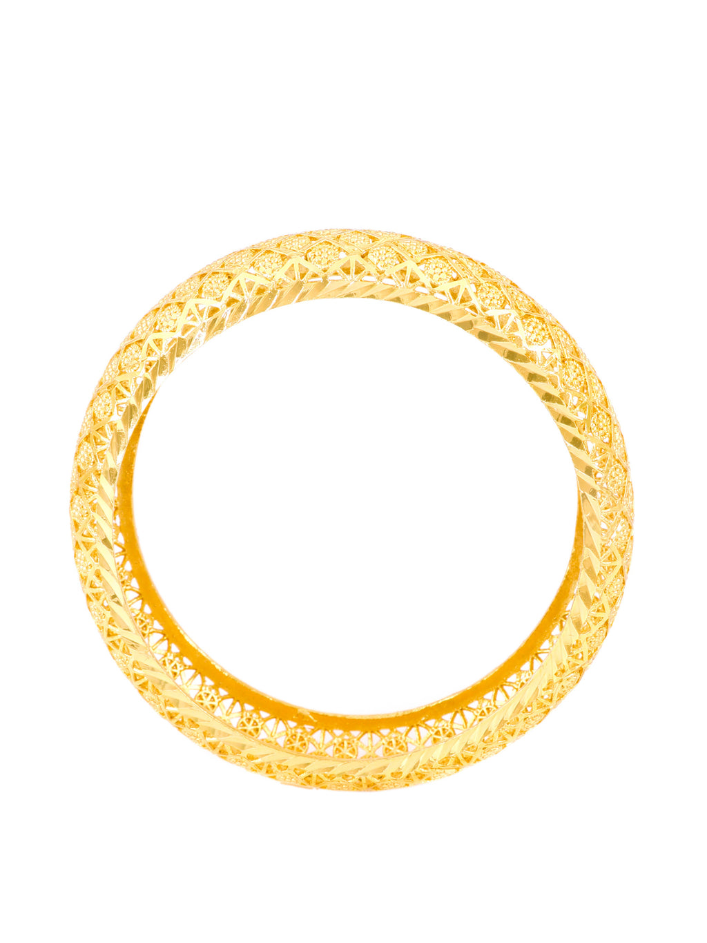 City Girl Traditional Handcrafted Anti Tarnish 24ct Gold Plated Copper Bangle KADA Set For Women and Girls. (2 pcs) (SP 2041)