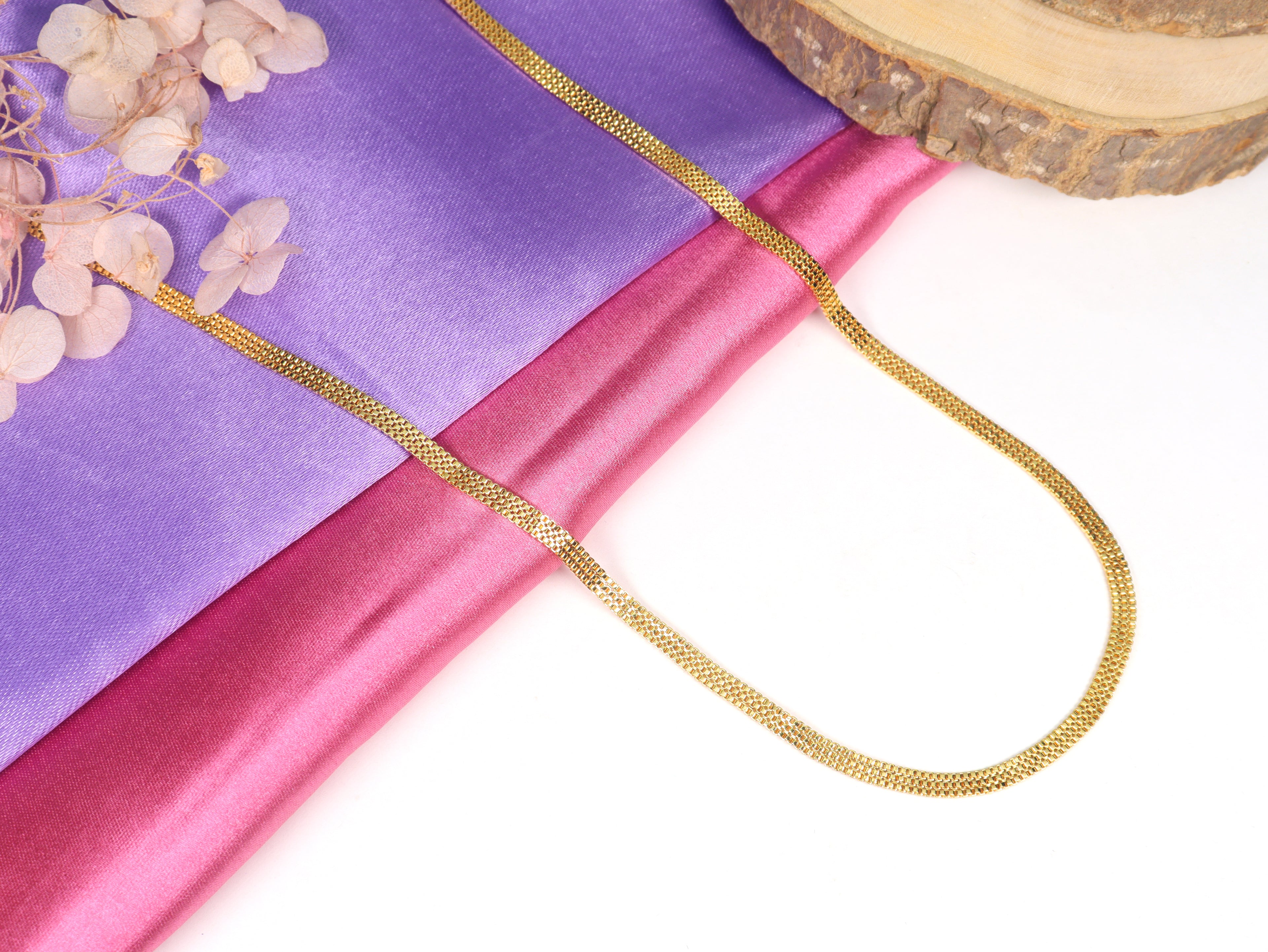 City Girl 24 CT Gold Plated 24 inch Copper Chain for Men and Women.(CN 865)