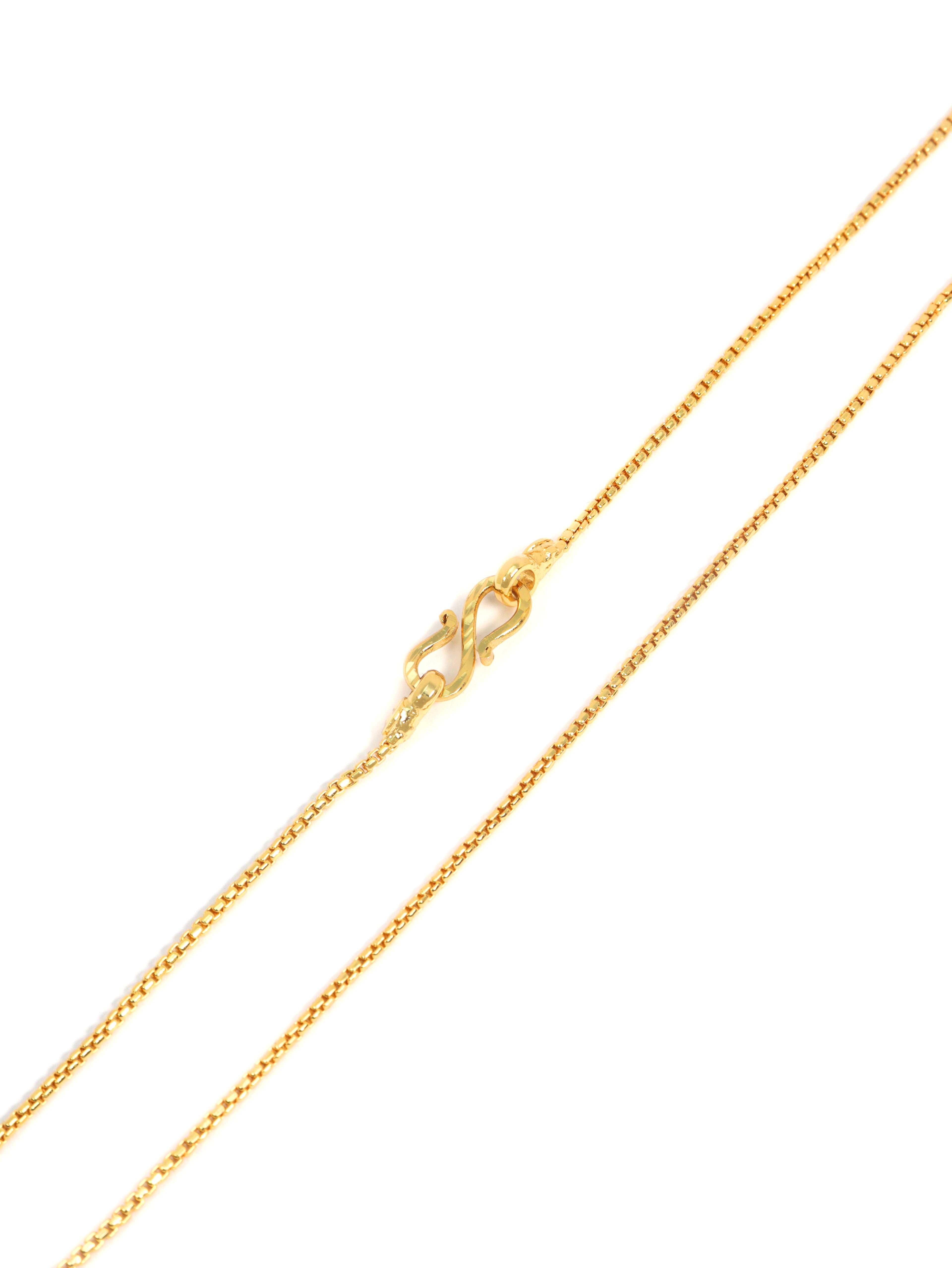 City Girl 24 CT Gold Plated Anti Tarnish 20 inch Copper Chain for Girls and Women.(CN 1577)