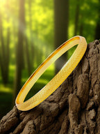 City Girl 24ct Gold Plated Anti Tarnish Iron Kada Bangle Bracelet for Men and Boys. (1 Pc) (KADA 108)