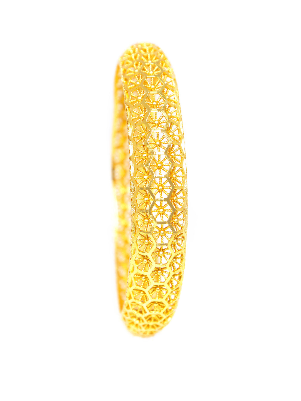 City Girl Traditional Handcrafted Anti Tarnish 24ct Gold Plated Copper Bangle KADA Set For Women and Girls. (2 pcs) (SP 2042)