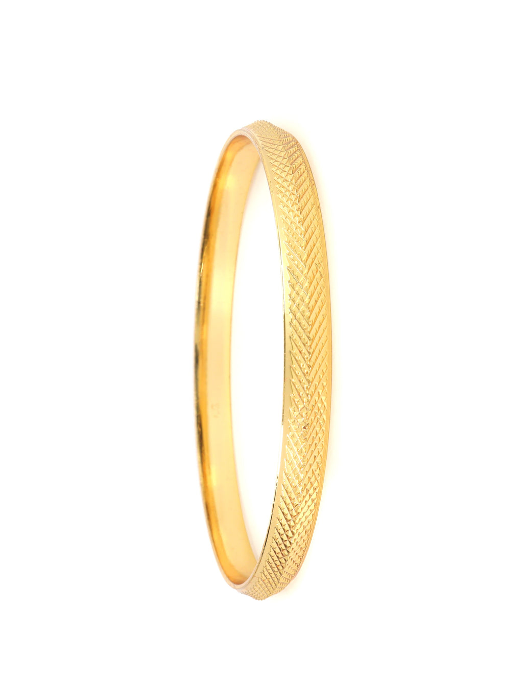 City Girl 24ct Gold Plated Anti Tarnish Iron Kada Bangle Bracelet for Men and Boys. (1 Pc) (KADA 108)