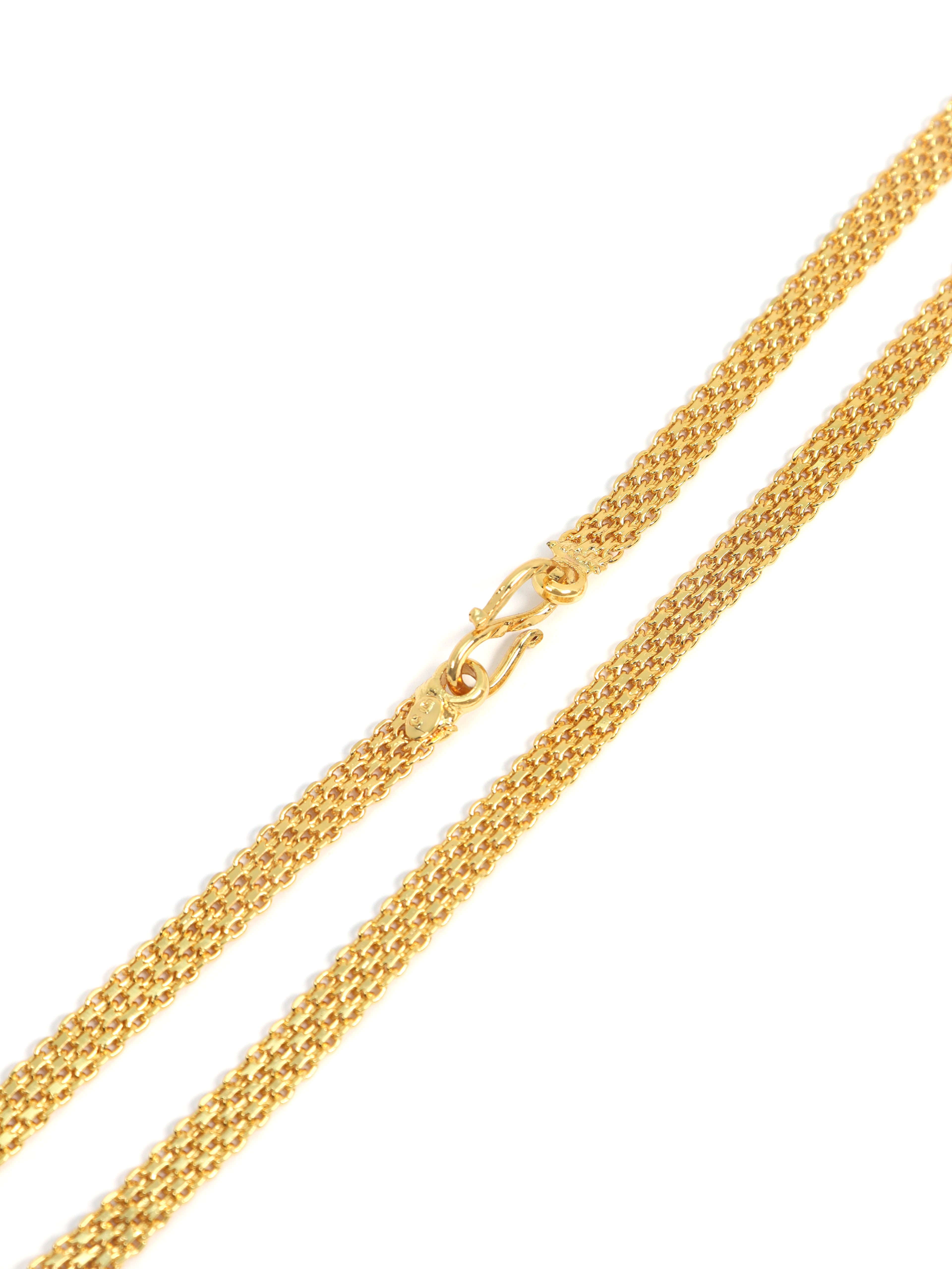 City Girl 24 CT Gold Plated Anti Tarnish 20 inch Copper Chain for Men and Women.(CN 50)