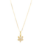 City Girl Cubic Zirconia 24CT Gold Plated Copper Minimalist Turtle Pendant Set With Mathcing Earrings For Women and Girls.(AD LK SET 008)