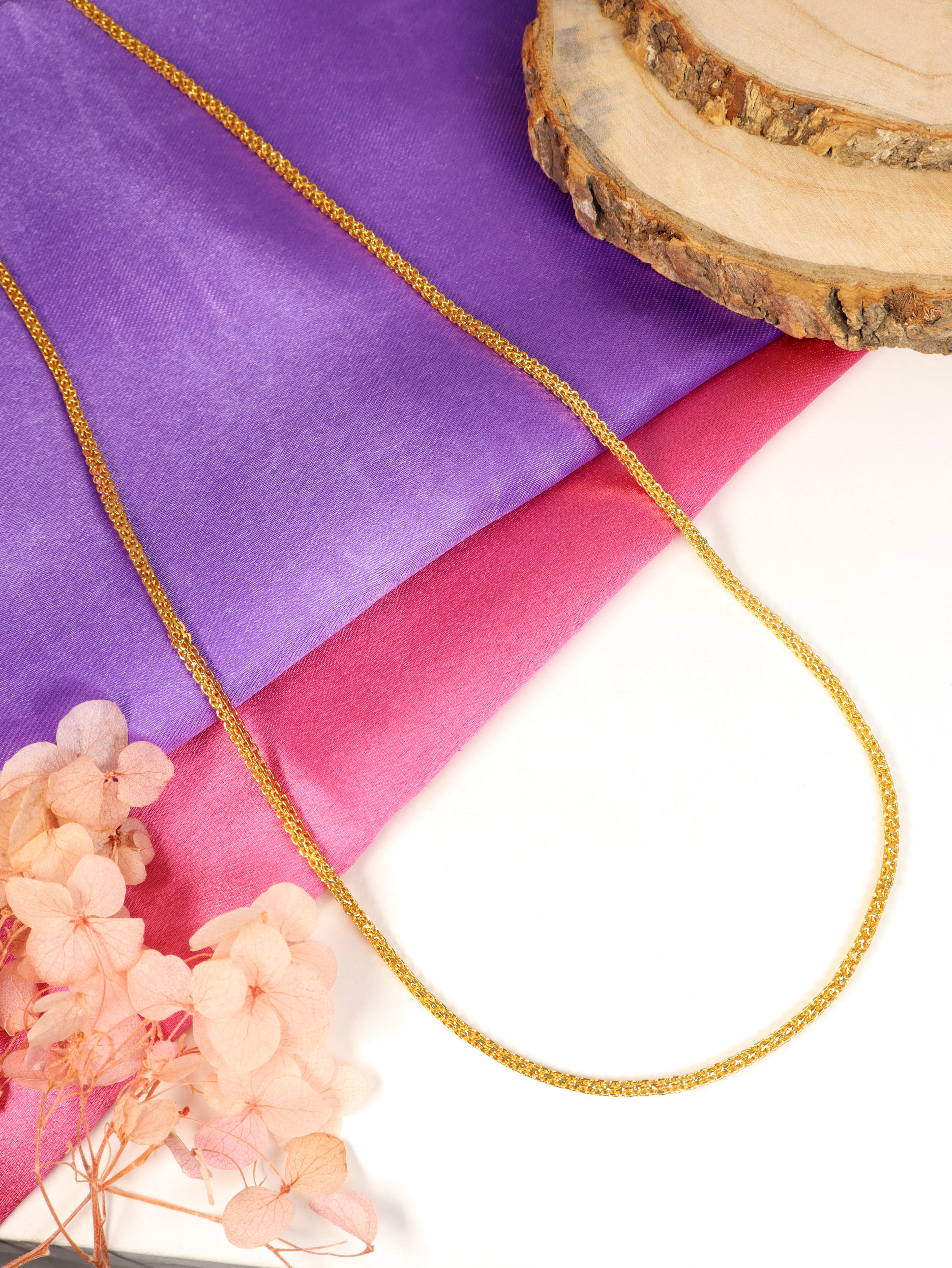 City Girl 24 CT Gold Plated 24 inch Copper Chain for Girls and Women.(CN 3901)