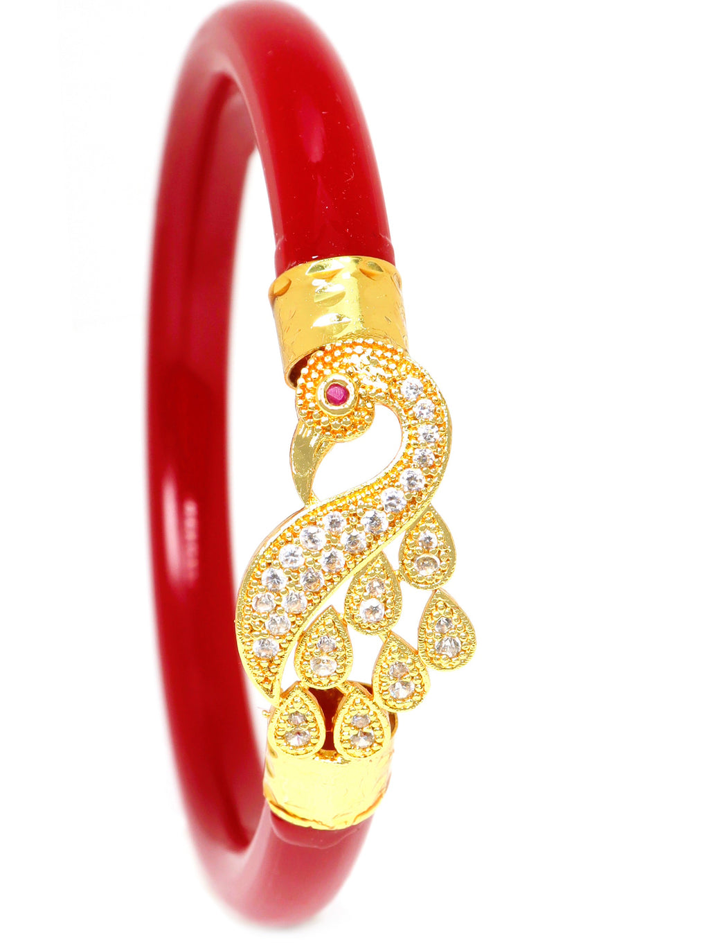City Girl Bengali 24ct Gold Plated Acrylic Kada Bangle Pola For Girls and Women. (Single Pc) (LB 352R)