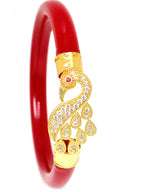 City Girl Bengali 24ct Gold Plated Acrylic Kada Bangle Pola For Girls and Women. (Single Pc) (LB 352R)