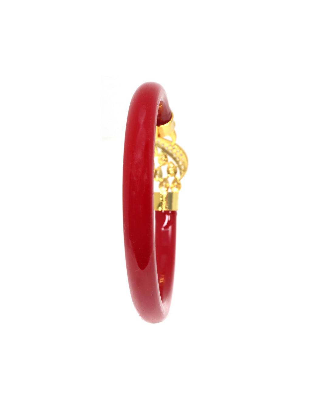 City Girl Bengali 24ct Gold Plated Acrylic Kada Bangle Pola For Girls and Women. (Single Pc) (LB 352R)