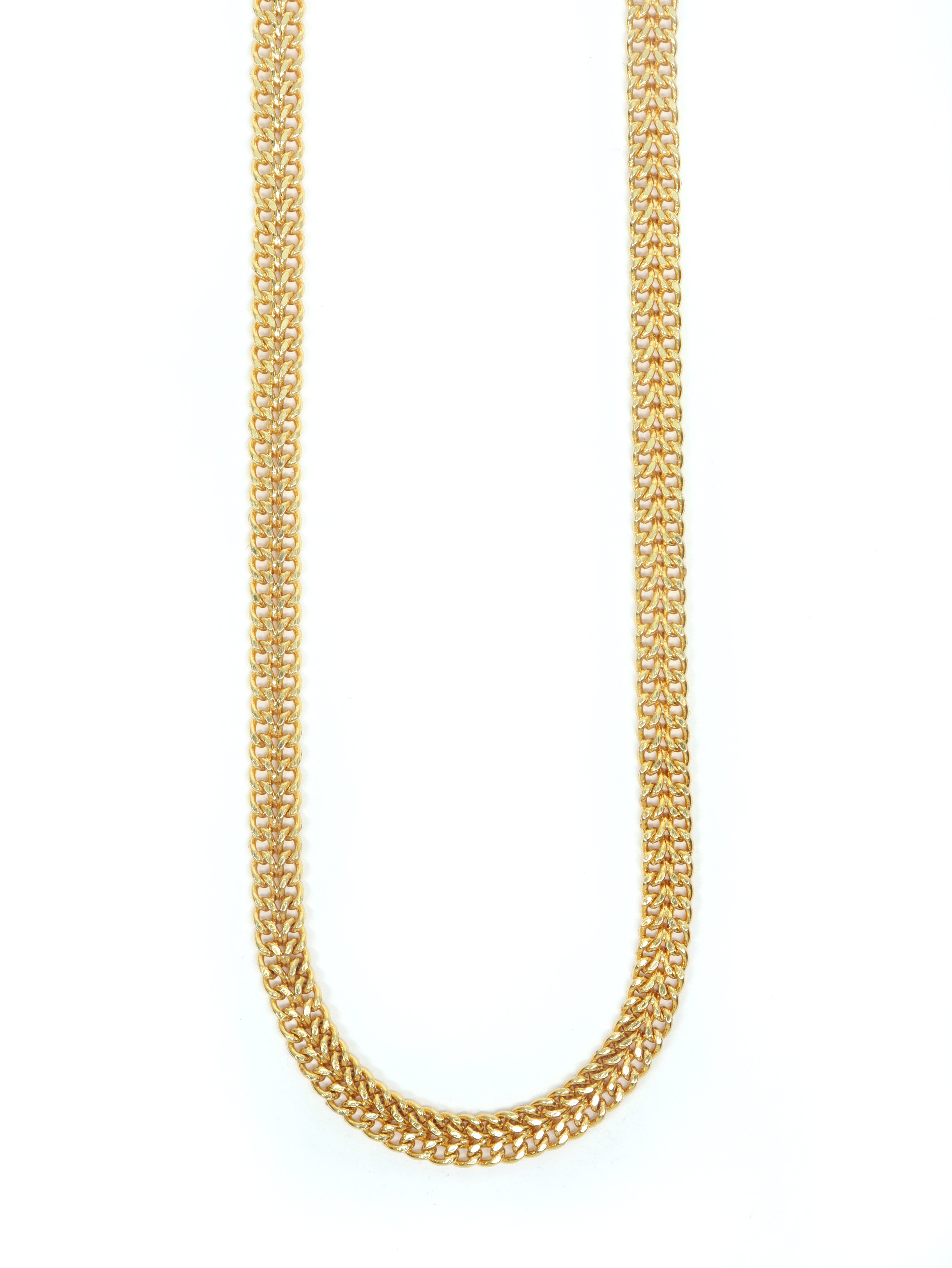 City Girl 24 CT Gold Plated Anti Tarnish 24 inch Copper Chain for Men and Women.(CN 306A)
