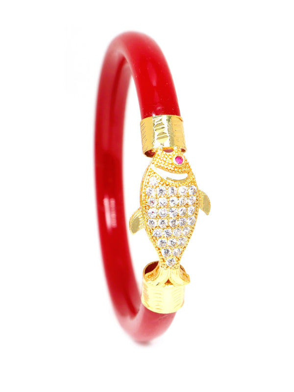 City Girl Bengali 24ct Gold Plated Acrylic Pola Kada Bangle Set For Girls and Women. (2 Pc) (LB 354)
